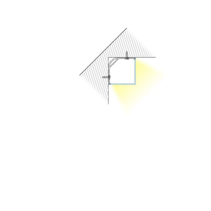 Corner Channel Aluminum LED Profile For 20mm Multi-Row Flexible LED Strip Lighting Corner Channel Aluminum LED Profile For 20mm Multi-Row Flexible LED Strip Lighting